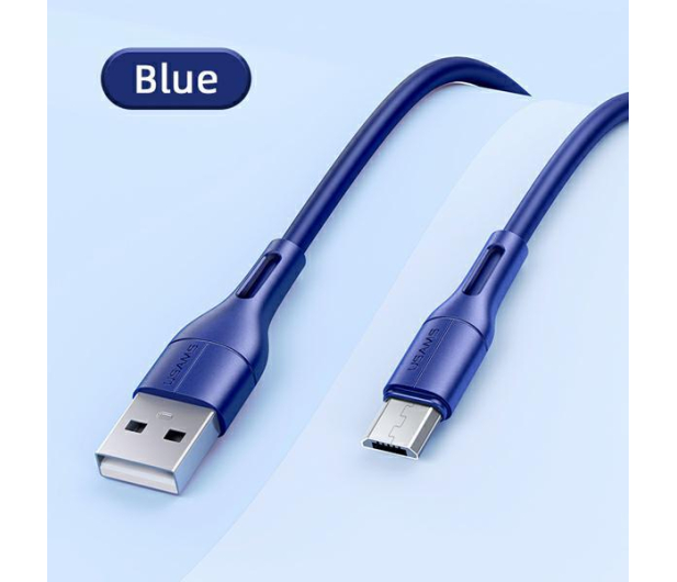 USAMS Kabel U68 microUSB 2A Fast Charge1m niebieski SJ502USB03 - 1569007 - zdjęcie 2